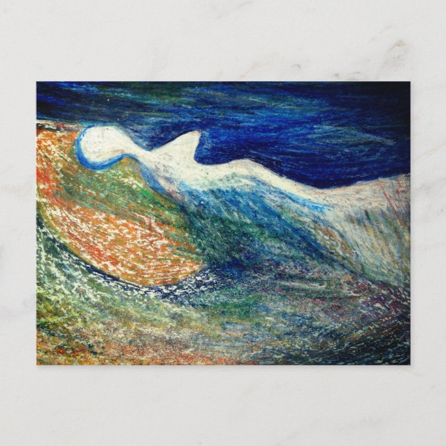 Angel Silhouette Abstrakt Art-vykort Vykort (Framsida)