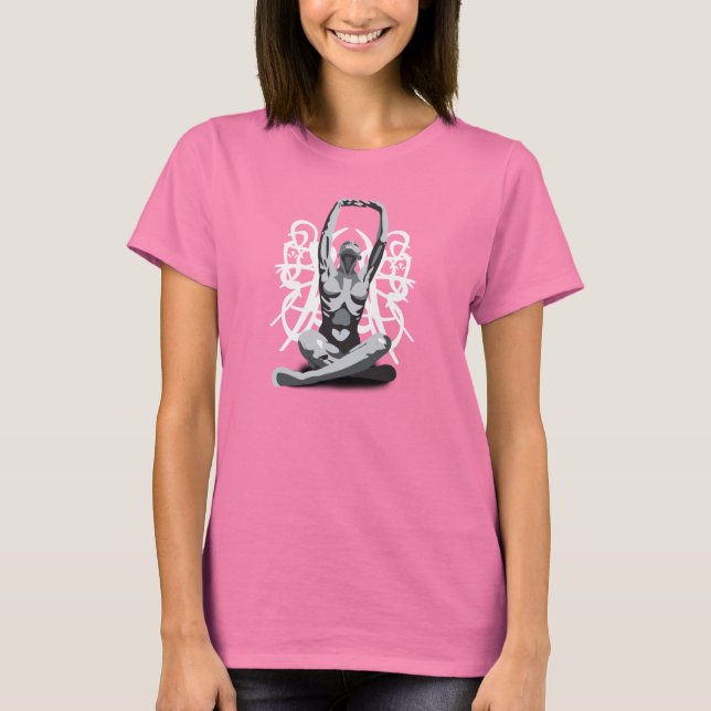 Angel sitta med korsat ben tee shirt (Framsida)