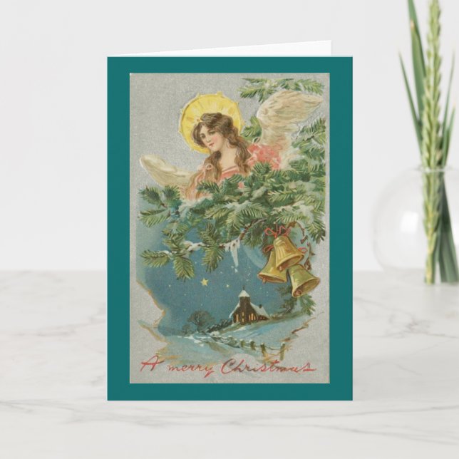 Angel Snö Scene-julkort Helgkort (Framsida)