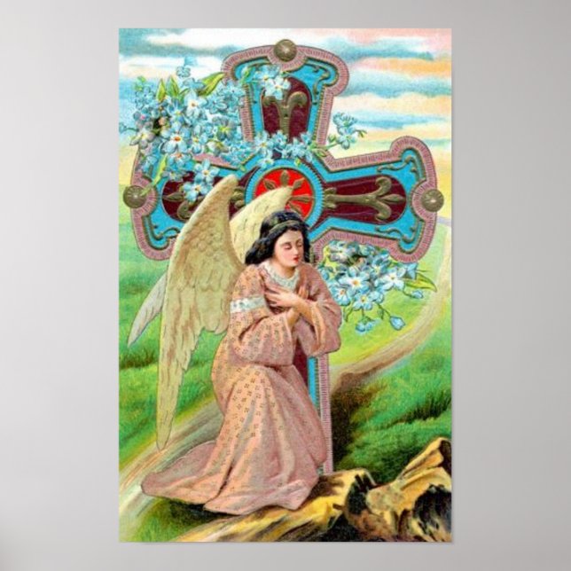 Ängel som ber poster (Framsidan)