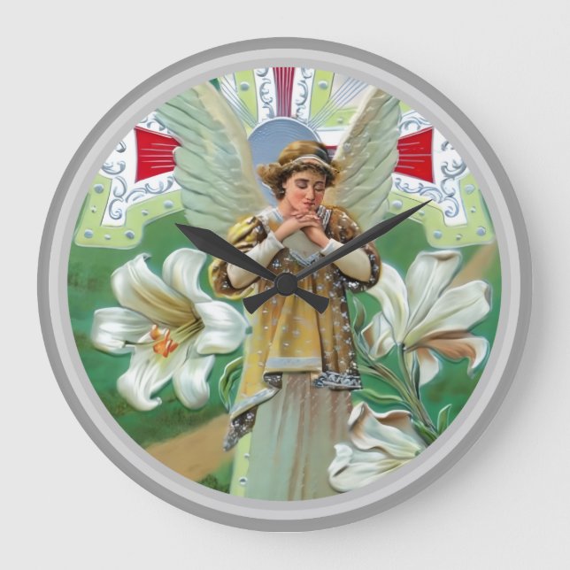 Ängel som ber stor klocka (Framsida)