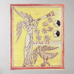 Angel som blåser trumpet poster