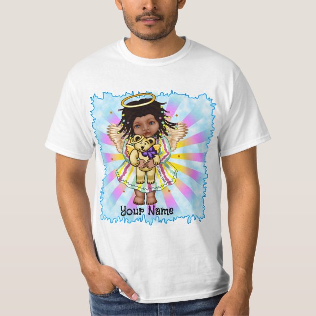 Ängel som håller björn t shirt (Framsida)