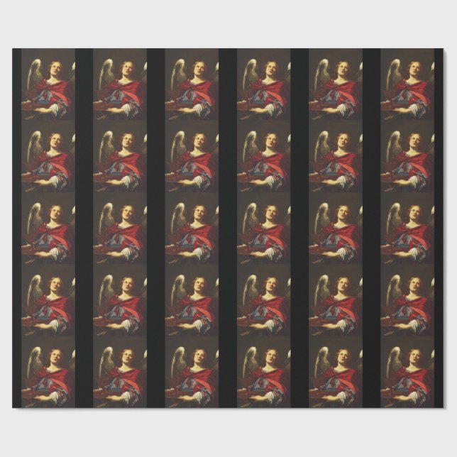 Ängel som håller kärlet och handduken  presentpapper (Platt)