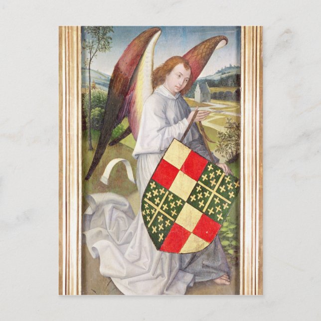 Angel som håller skölden vykort (Framsida)