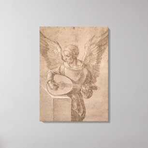 Ängel som leker en lute, 1491 canvastryck