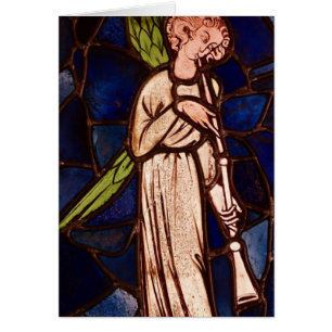 Ängel som leker en trumpet, c.1280 hälsningskort