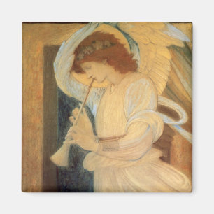 Ängel som leker flageoleten av Burne Jones Magnet