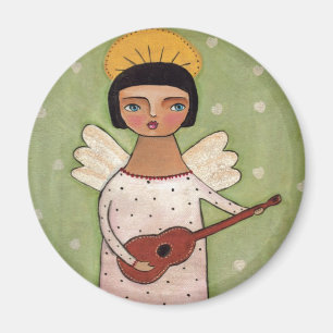 Ängel som leker gitarren magnet