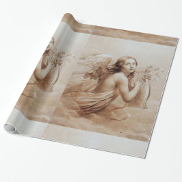 ÄNGEL som LEKER LYRA ÖVER MOLNbruntet Presentpapper