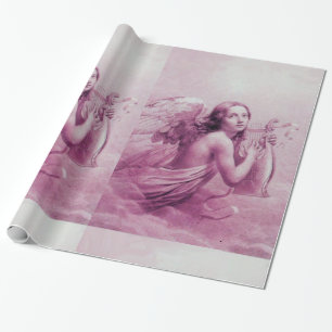 ÄNGEL som LEKER LYRA ÖVER MOLNrosafuchsiaen Presentpapper