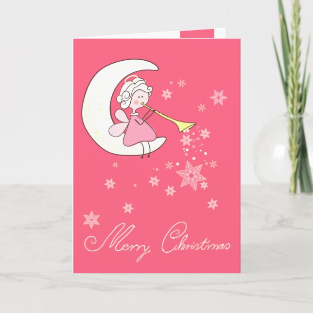 Ängel som leker trumpeten helgkort (Framsida)