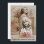 ANGEL SOM SPELAR LYRA ÖVER FOTOMMEN FÖR NEDLÄGGNIN INBJUDNINGAR<br><div class="desc">Elegantens julfotomall,  konstgjord och klassisk vattenfärgsmålning i vit sepia, brunt färg,  som har omarbetats från 18:e århundradets italienska bra art.Guld metallisk papper version.</div>