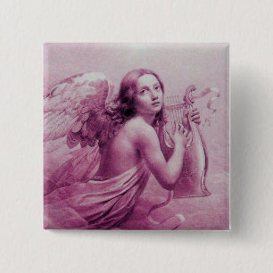 ANGEL SOM SPELAR LYRA ÖVER NÄRA, rosa Knapp