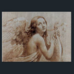 ANGEL SOM SPELAR LYRA ÖVER NEDLÄGGNINGARNA<br><div class="desc">Elegant,  konstnärlig och klassisk vattenfärgsmålning i vit sepia, brunt färg som har vidareutvecklats från 18:e århundradets italienska bra art.</div>