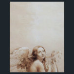 ANGEL SOM SPELAR LYRA ÖVER NEDLÄGGNINGARNA<br><div class="desc">Elegant,  konstnärlig och klassisk vattenfärgsmålning i vit sepia, brunt färg,  omformad från 18:e århundradets italienska bra art .</div>