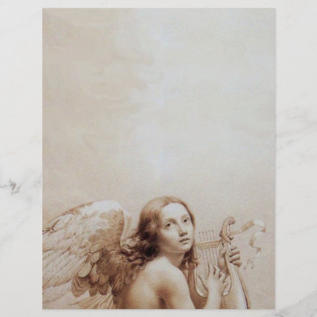 ANGEL SOM SPELAR LYRA ÖVER NEDLÄGGNINGARNA (Framsida)