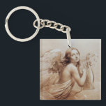 ANGEL SOM SPELAR LYRA ÖVER NEDLÄGGNINGARNA<br><div class="desc">Konstgjord och klassisk vattenfärgsmålning i vit antika rosa fuchsia färg,  omformad från 1800-talets italienska bra art</div>