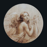 ANGEL SOM SPELAR LYRA ÖVER NEDLÄGGNINGARNA<br><div class="desc">Elegant,  konstnärlig och klassisk vattenfärgsmålning i vit sepia, brunt färg som har vidareutvecklats från 18:e århundradets italienska bra art.</div>