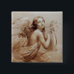 ANGEL SOM SPELAR LYRA ÖVER NEDLÄGGNINGARNA KNAPP<br><div class="desc">Konstgjord och klassisk vattenfärgsmålning i vit sepia, brunt färg,  omformad från 1800-talets italienska bra art</div>