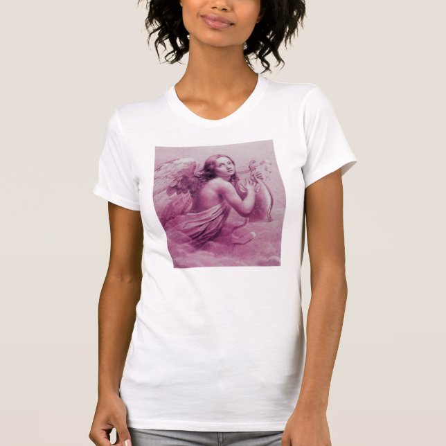ANGEL SOM SPELAR LYRA ÖVER NEDLÄGGNINGARNA T-SHIRT (Framsida)