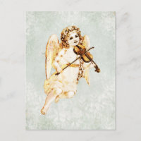 Angel Spela upp en fiol på Vintagens Pappra bakgru