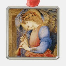 Angel Spelar en Flageolet (av Edward Burne-Jones) Julgransprydnad Metall