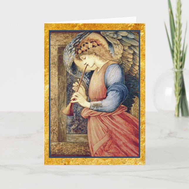 Angel Spelar en Flageolet-jul Helgkort (Framsida)