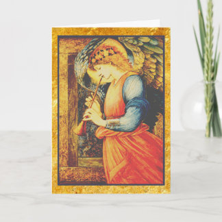 Angel spelar en flaggeolet Fine Art Helgkort