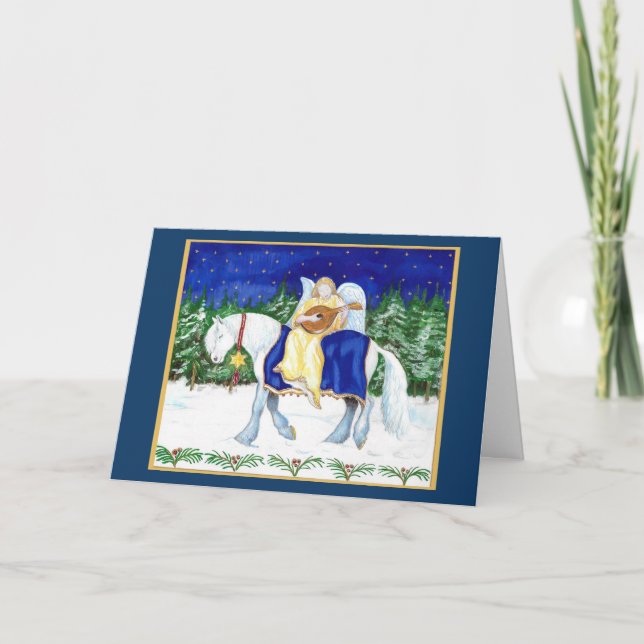 Ängel spelar en luta kort (Framsida)