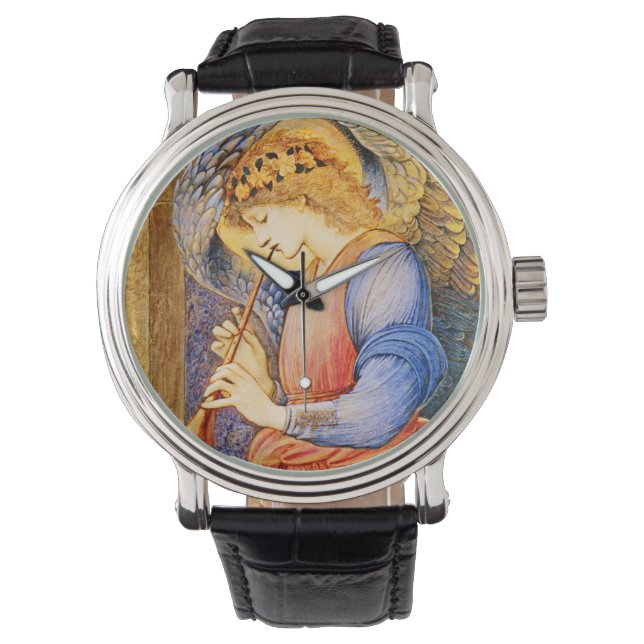 Angel spelar Flageolet Pre Raphaelite Wrist Watch Armbandsur (Framsida)