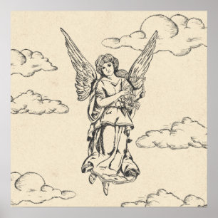 Angel Spelar Harp Poster