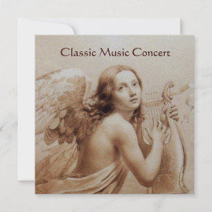 ÄNGEL SPELAR LYRA ÖVER MOLNEN, Monogram Inbjudningar