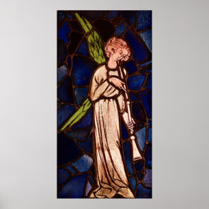 Angel spelar trumpet, c.1280 poster