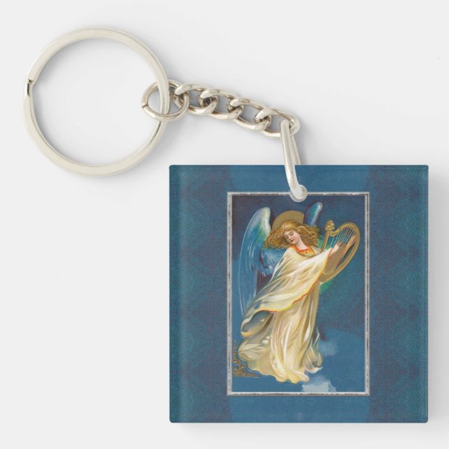 Angel spelar upp musik i en Harp Keychain (Framsidan)