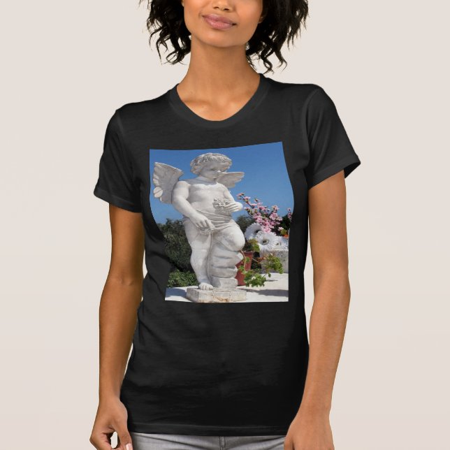 Angel Statue in Black T-shirt (Framsida)