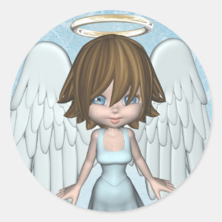 Angel Sticker Runt Klistermärke