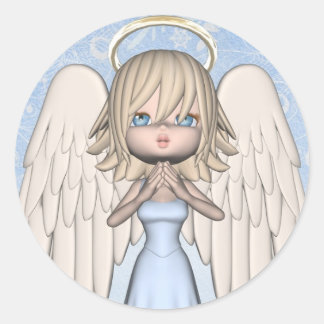 Angel Sticker Runt Klistermärke