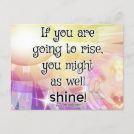 Angel Stiga upp Shine Colorful Vatercolor Art Vykort
