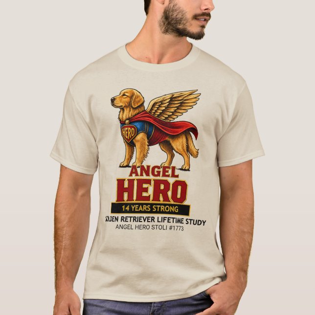 Ängel Superhjälte design T Shirt (Framsida)