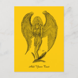 Angel - Svart och gult Vykort
