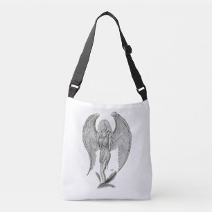 Angel-, svartvitt-design axelväska