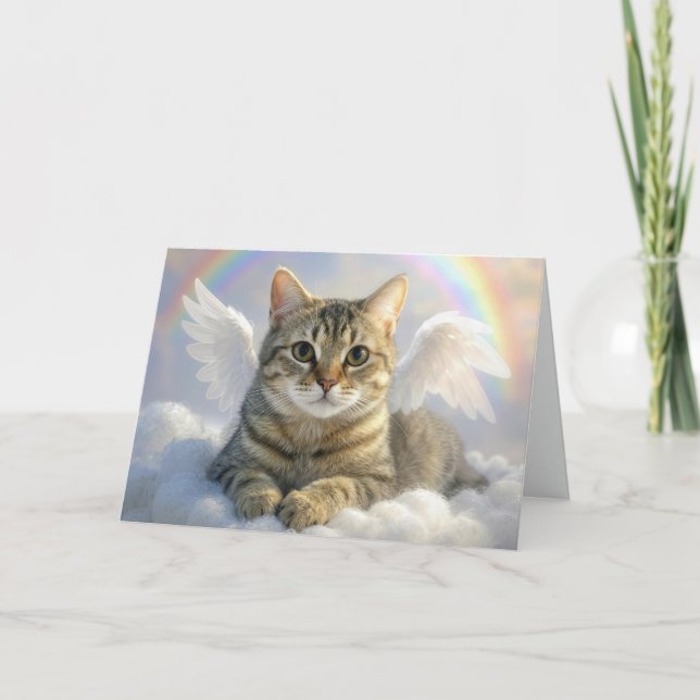 Ängel Tabby Katt för husdjursförlust Kort (Framsida)