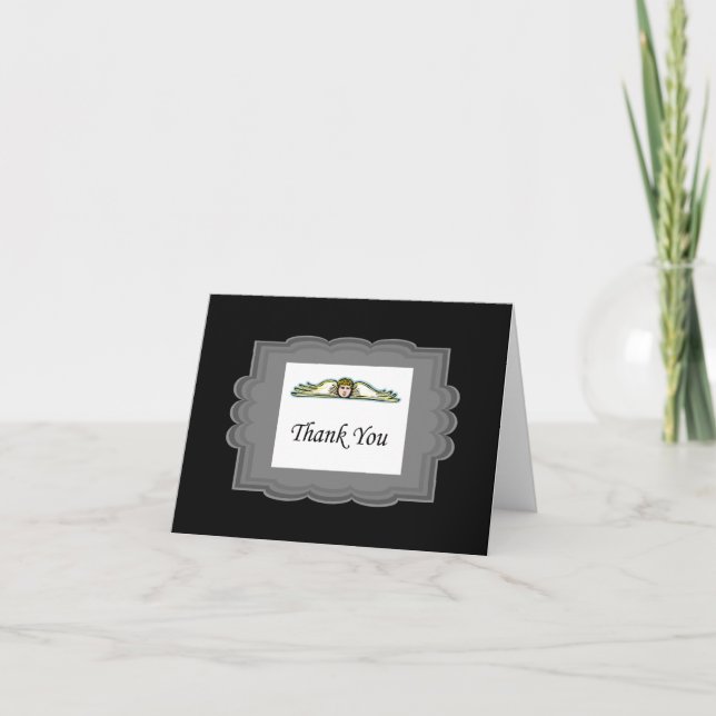 Angel Tack, ditt kort med Grått Gräns (Framsida)