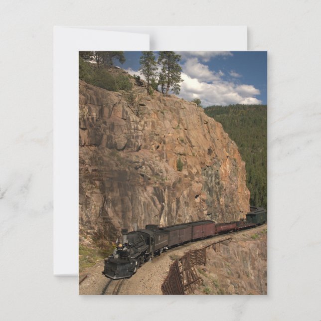 Ångel Tåg Födelsedagsfest inbjudan (Framsida)