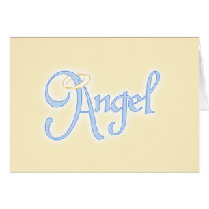 Angel Text Hälsningskort