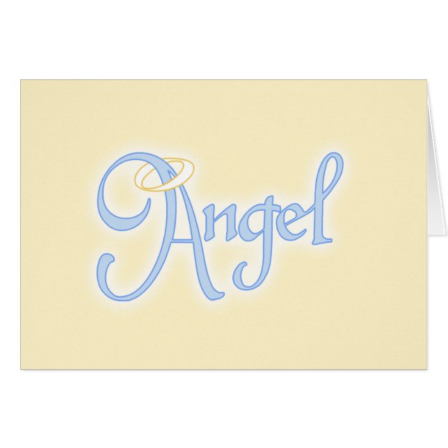 Angel Text Hälsningskort (Framsidan Horizontal)