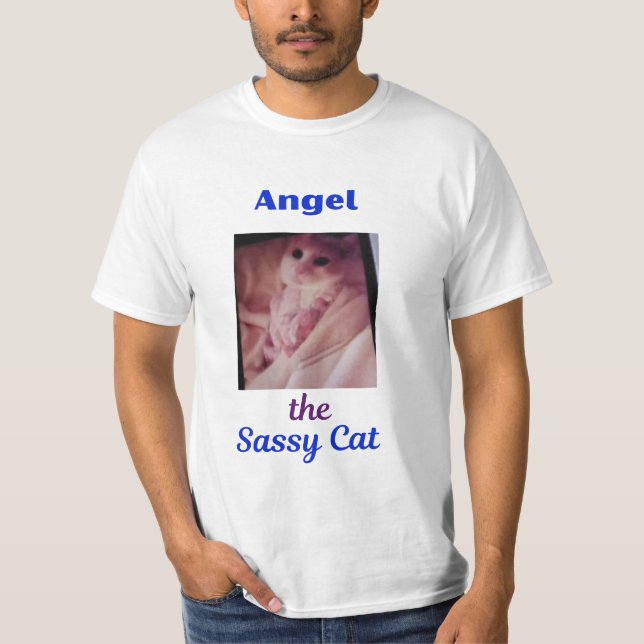 Angel the Sassy Cat T-shirt (Framsida)