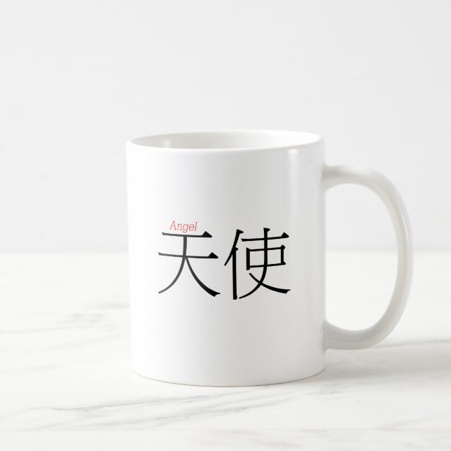 ÄNGEL (tian'shi) i kinesiska tecken Kaffemugg (Höger)