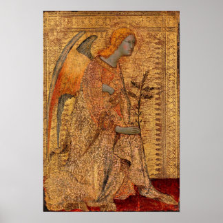 Angel till anmälan från Simone Martini Poster